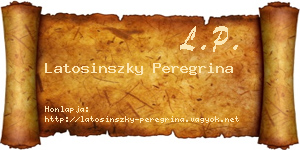 Latosinszky Peregrina névjegykártya